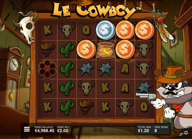 Le Cowboy Slot Hra Funkce